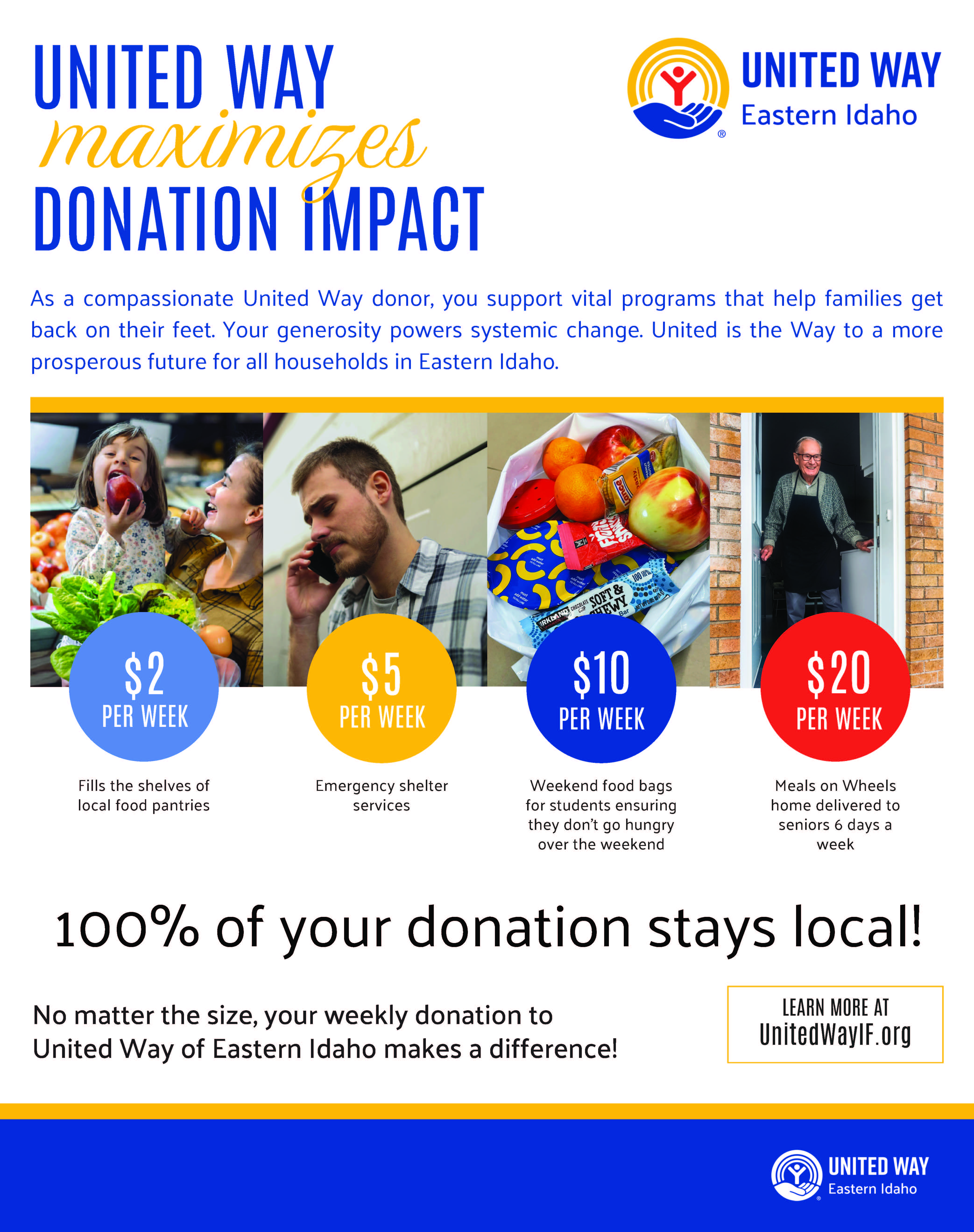 United Way Maximizes Donation Impact Flyer