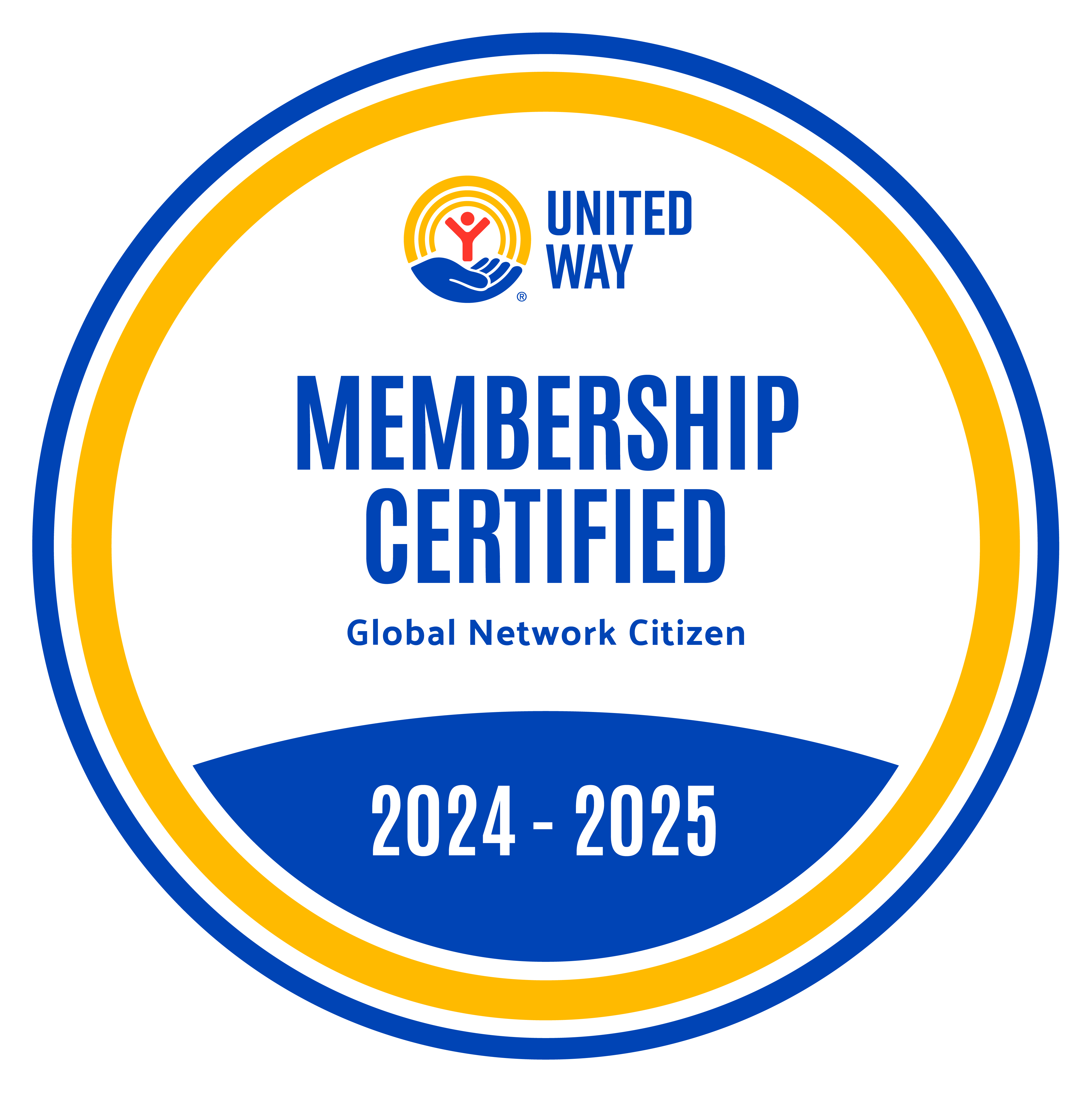 United Way 2024-25 Membership Certification.