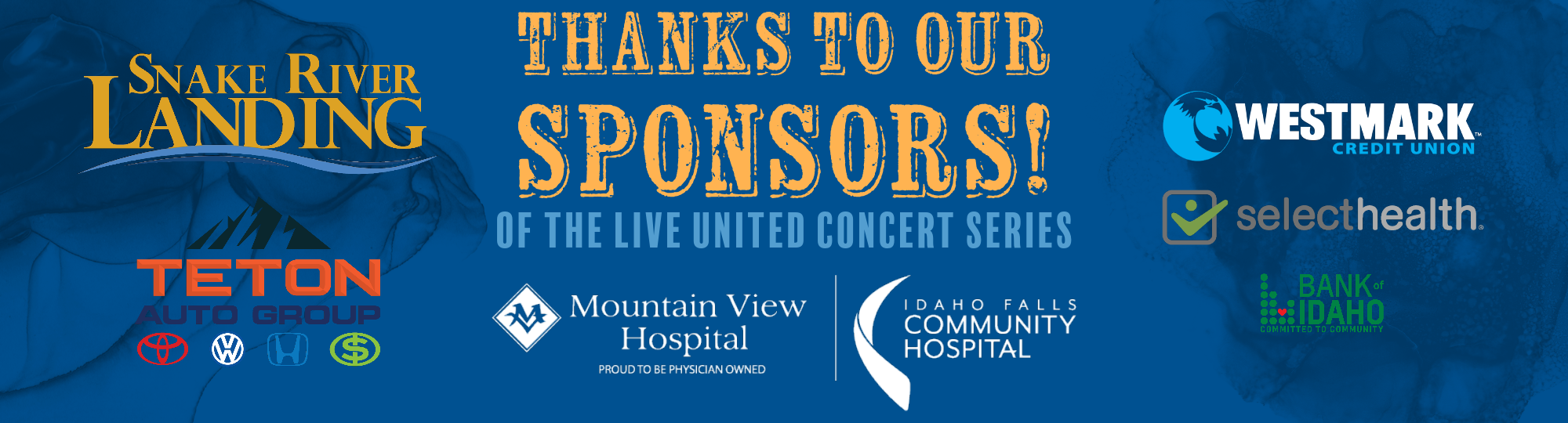We thank our sponsors of the Live United concert series.